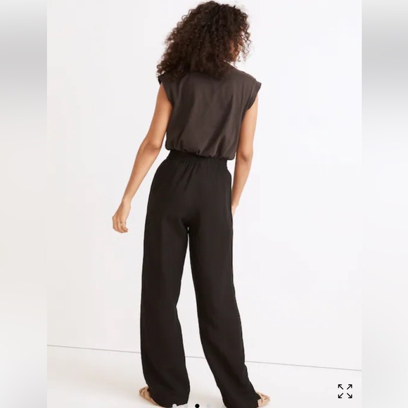 Madewell Linen-Blend Pull-On High-Rise Straight Pants NF099 - Picture 3 of 13